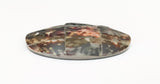 Inlaid shell pendant, oval shell pendant, limpet shell pendant