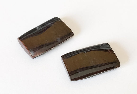 Natural Shell Bead Rectangle Violet Oyster-2pc