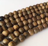 15mm Horn, Burnt Horn Beads, Round Horn Beads 16" strand