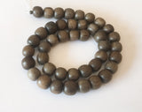 10mm round wood beads, Graywood beads, Gray wood round, natural wood beads, wood 10mm 16" strand