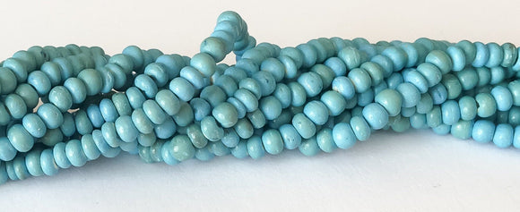 Small 2-3mm Coconut Beads, Spacer Beads, Natural Wood Beads, Coco Pukalet Turquoise 16
