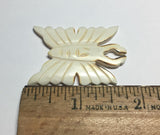 Carved bone pendant butterfly