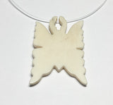 Carved bone pendant butterfly