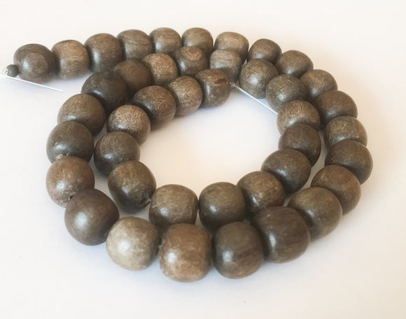 10mm round wood beads, Graywood beads, Gray wood round, natural wood beads, wood 10mm 16