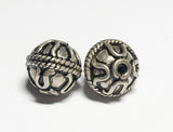 2 Bali Sterling Silver Round Beads 10mm