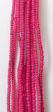 Small 2-3mm Coconut Beads, Natural Wood Beads, Coco Pukalet Hot Pink 16" strand
