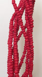 Small 2-3mm Coconut Beads, Natural Wood Beads, Coco Pukalet Red 16" strand