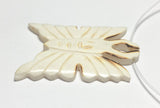 Carved bone pendant butterfly