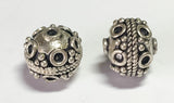 2 Bali Sterling Silver Round Beads 12mm