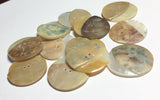 12 Round shell buttons for crafts and accessories 26mm