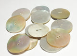 12 Round shell buttons for crafts and accessories 26mm