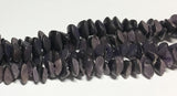 Buri Nut Beads Chips Nuggets Purple 16" strand