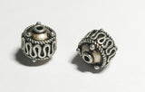 Gorgeous Bali Sterling Silver Bead Oxidized Rondelle Focal Bead 1 piece