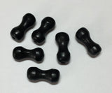 Black horn beads, natural horn beads, black horn carved tube-6pc