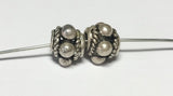 2 Bali Sterling Silver Saucer Spacer Rondelle Beads 6x8mm