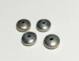 4 Plain Sterling Silver Saucer Spacer Beads 3x8mm-4pc