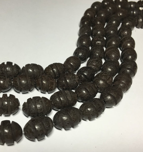 Betel Nut Beads Salwag Oval Carved 16