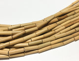 Natural Bamboo Wood Tube 4x15mm 24" strand