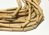 Natural Bamboo Wood Tube 4x15mm 24" strand