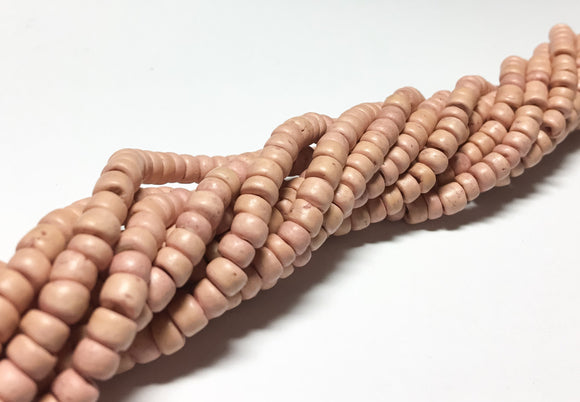 Small 4-5mm Coconut Beads, Natural Wood Beads, Coco Rondelle Pukalet Tan 16