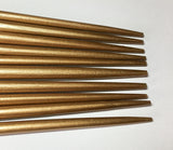 Lacquered wood Hair Blanks Hair Sticks w/ flat top 6 1/2 inch long Gold 10 pcs. per pkg.