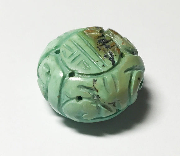 Carved Turquoise Bead Gemstone Focal Bead