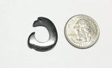 Fish Hook Pendant, Carved Horn, Horn Pendant, Black Horn Fish Hook 23mm