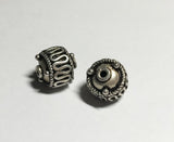 Gorgeous Bali Sterling Silver Bead Oxidized Rondelle Focal Bead 1 piece