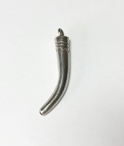 Hill Tribe Sterling Silver Tusk Pendant 1 1/2"
