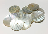 10 round shell buttons for crafts and accessories cabibi shell 1 1/2" single hole