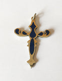 Inlaid Lapis Lazuli Cross Pendant