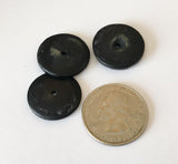 20mm Coconut Wood Discs, Coco Rondelle Black, Coconut Shell, Natural Wood Beads-30pc