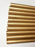 Lacquered wood Hair Blanks Hair Sticks w/ flat top 6 1/2 inch long Gold 10 pcs. per pkg.