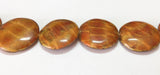 Natural Round Inlaid, Large Inlaid Beads, Pea Pod Beads, 28mm Flat Round 10pc