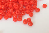 Japanese Seed Beads 11/0 Opaque Bright Orange Destash 30 grams