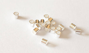 20 Sterling Silver Crimps Crimp Beads 2x2mm