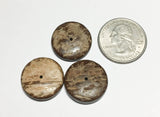 20mm Coconut wood discs, coco rondelle brown, coco 20mm brown, coconut shell, natural wood beads-30 pc