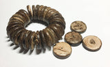 20mm Coconut wood discs, coco rondelle brown, coco 20mm brown, coconut shell, natural wood beads-30 pc