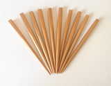 Gold Hair Sticks Shawl Pins, Wood Hair Sticks, Hair Blanks 4 1/2" Small Square-10pc