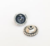 2 Bali Sterling Silver Bead Caps, 11x5mm