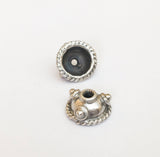 Bali Sterling Silver Bead Caps Shiny 9mm-2pc