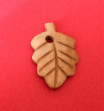 Bone leaf pendant, Carved bone pendant, Tea Dyed/Antique Bone Leaf-1pc