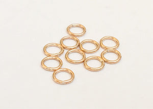 10 Jump Rings, 4mm Gold Filled Jump Rings Closed