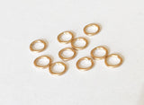 10 Jump Rings, 4mm Gold Filled Jump Rings Closed