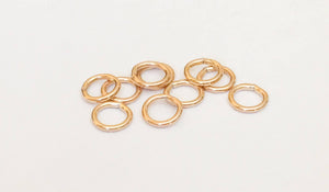 10 Jump Rings, 5mm 22gauge Gold Filled Jump Rings Closed
