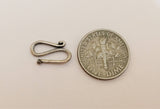 1 Set Sterling Silver Hook Clasp Small