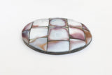 Inlaid shell pendant, round shell pendant, purple-top cowrie pendant 52mm round