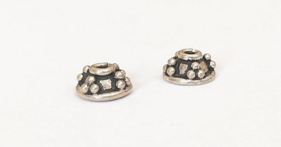 Bali Sterling Silver Bead Caps 8mm-2pc.