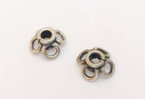 2 Sterling Silver Bead Caps, Bali Sterling Silver, 10mm