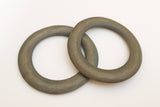 Large Wood Ring Shawl Ring 60mm Gray 2pc